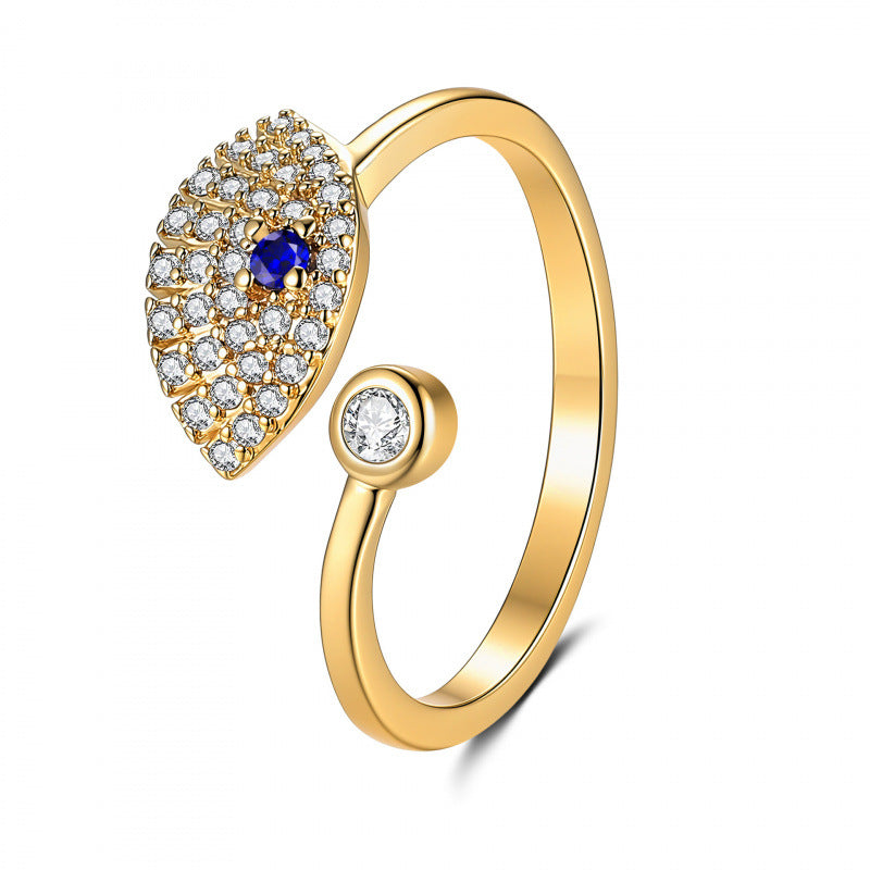 Eye Open Fashion Personality Hip Hop Ring - Gold 13 / Adjustable Opening MegaBDM