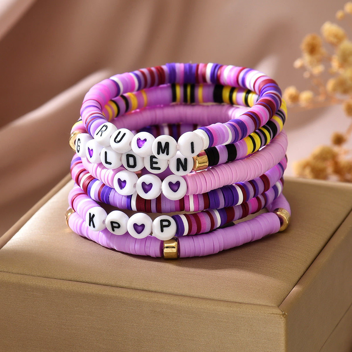 Magic Hunting Group Fan Elastic Handmade Beaded Birthday Party Bracelets - Zj16056 Polymer Clay MegaBDM