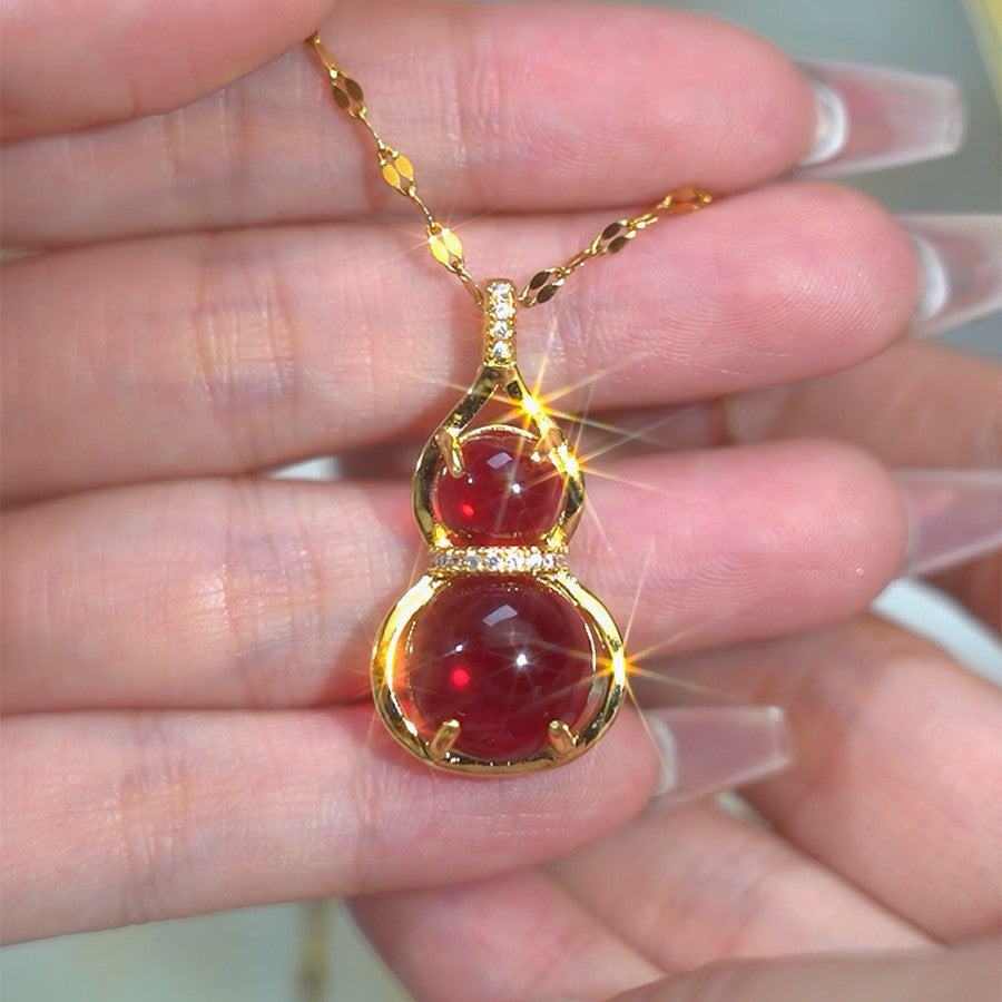 Gourd High-grade Light Luxury Gem Female Clavicle Chain Fashion Design Necklaces MegaBDM