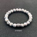 Stainless Steel Frosted Indian Agate Tigereye Striped Bracelets - Sy970a11 Synthetic White-Barked Pine Stainless Steel Accessories 8mm Bracelet MegaBDM
