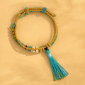 Dragon Boat Festival Colorful Rope Small Red Hand-woven Tiger Head Bracelet - 82 Peach Knot Tassel Carrying Strap [Blue] MegaBDM
