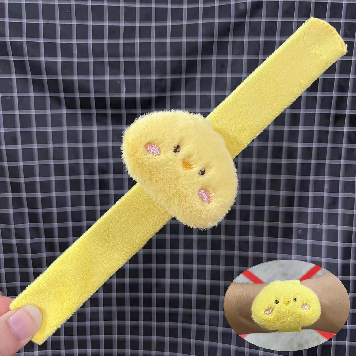 Children's Plush Cartoon Pop Cute Couple Female Slap Bracelet - Head Chicken [Ring Pop]] MegaBDM