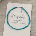 Women's Turquoise Beaded Stackable Popular Natural Stone Clavicle Chain Necklace - 6mm Necklace MegaBDM