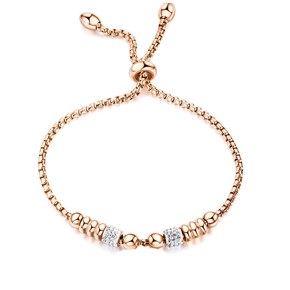 Steel Titanium Snake Bone Pull Handle Jewelry Accessories - Rose Gold MegaBDM