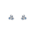 Women's Epoxy Blue Fresh Iris Flower Sterling Sier Korean Fashion Zircon Ear Line - E3975_White Gold Plated_Light Blue Epoxy_S999 MegaBDM