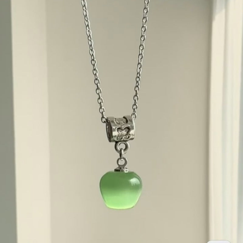 Glaze Beaded Female Cute Apple Czech Beads Necklaces - Necklace 0122 MegaBDM