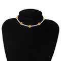 Women's Personalized Simple Contrast Color Creative Woven Necklace - 05 Necklace Yellow 3106 MegaBDM