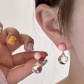 Artsy Dopamine Color Polka Dot Transparent Ball Super Stud Earrings - E1819 Pink MegaBDM