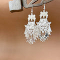 Sier Ethnic Style Peacock Retro Ear Hook Vintage Scenic Spot Earrings - 3067 Fishtail MegaBDM