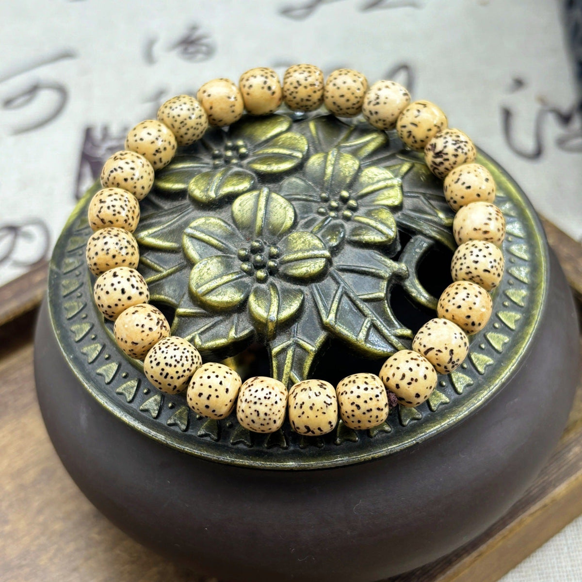 Bodhi Yellow Chicken Grease High Density Bead Single Circle Cultural Bracelets - Yellow Chicken Grease 6 * 7mm MegaBDM