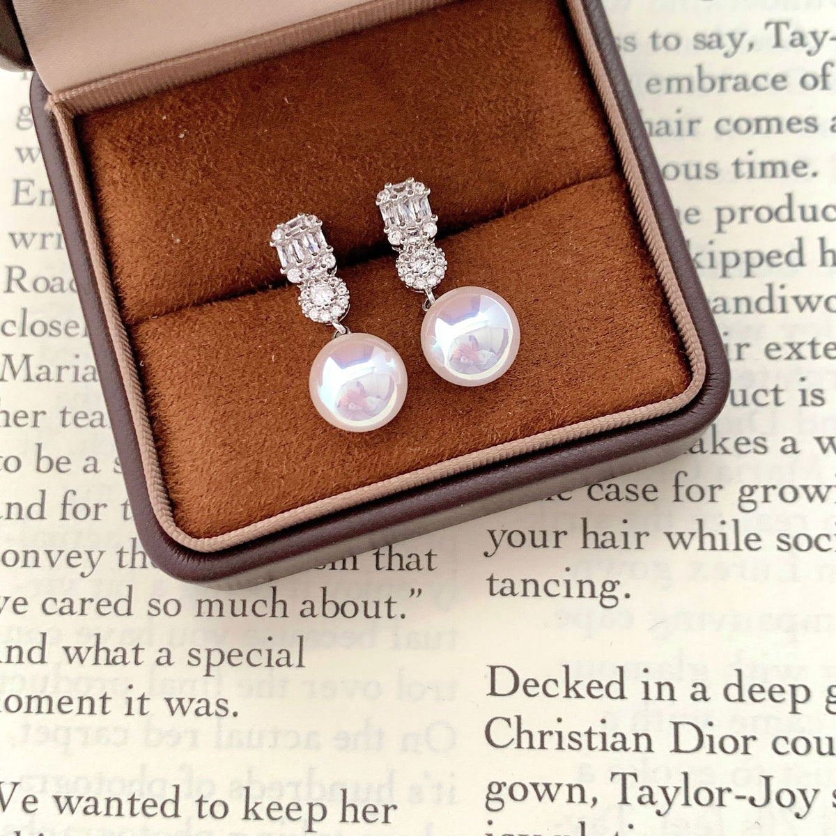 Women's Diana Colorful Pearl High-grade Light Luxury Minority Stud Earrings - E005564 Tiantian Colorful Pearl Stud Earrings 10mm MegaBDM