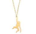 Women's Cartoon Animal Series Personalized Stainless Steel Necklace - Ln1569 Gold MegaBDM