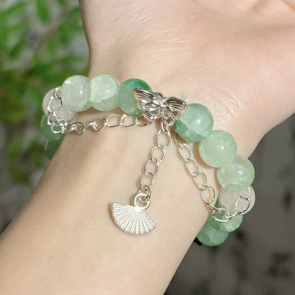 Pink Beaded Sweet Temperament White Bow Bracelets MegaBDM