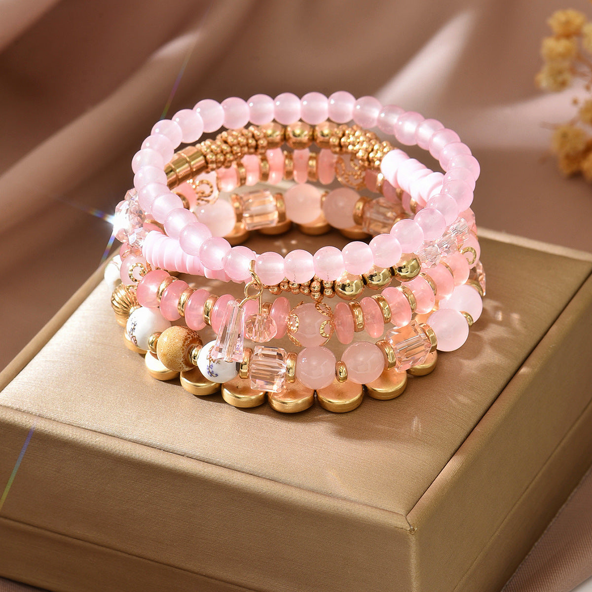 Women's Bohemian Style Crystal Filament Woven For Bracelet - ZJ16069 MegaBDM