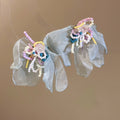 Women's Flower Shell Tassel Light Luxury High-grade Earrings - 47# Silver Needle-Cyan-Color MegaBDM