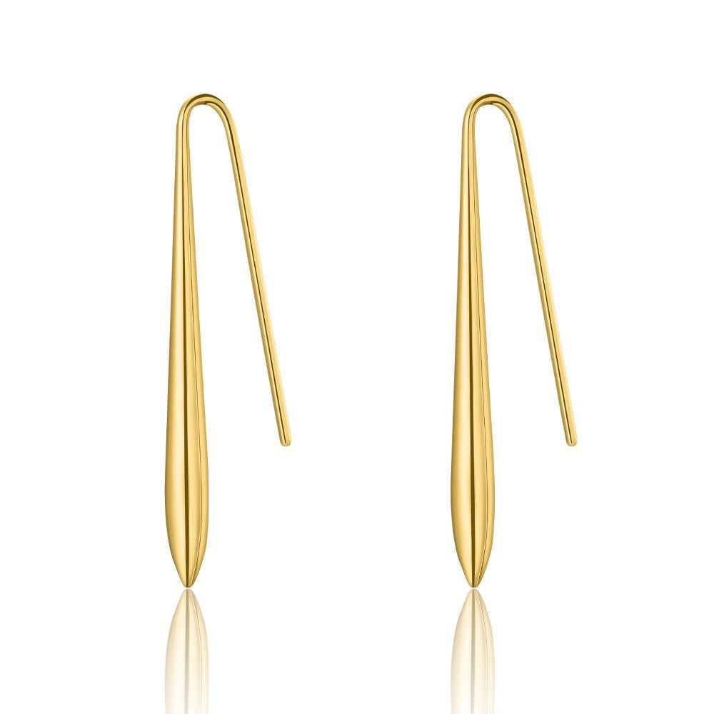 Oval Hollow Titanium Steel Ear Hook Fashion Rings - SE22110705 MegaBDM