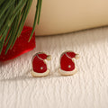 Fashion Elk Tree Snowflake Rhinestone Personalized Stud Earrings - EAR0032