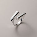 Geometric Staggered Korean Style Personalized Advanced Design Open Adjustable Rings MegaBDM