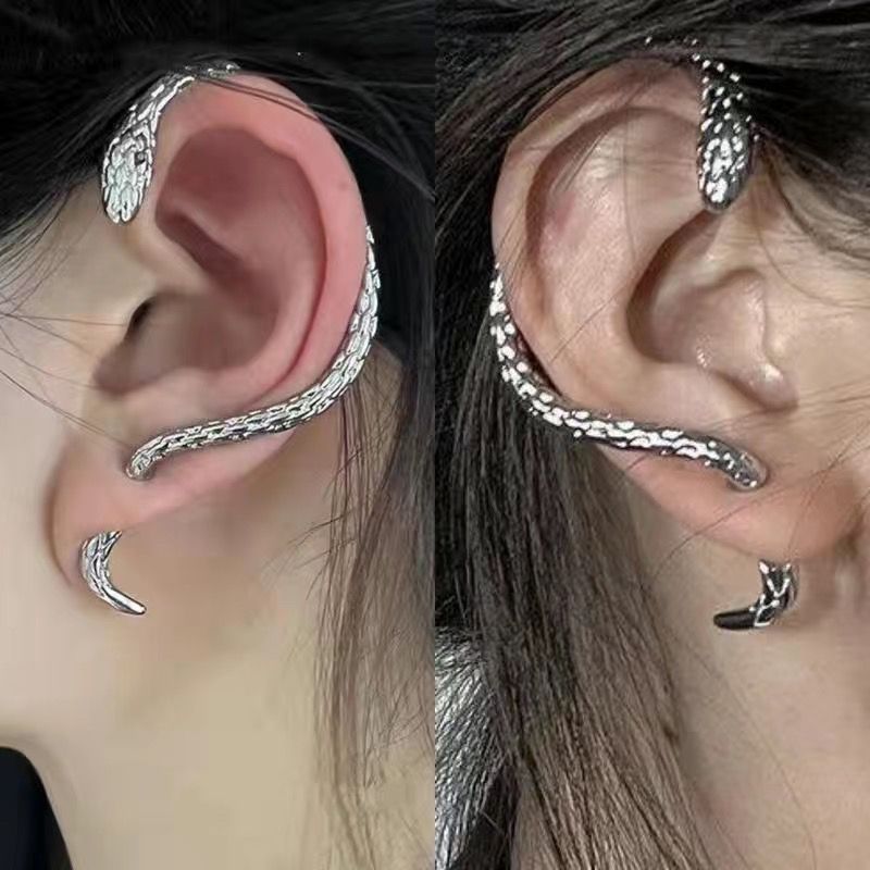 Winding Snake High Profile Retro Punk Stud Earrings - A Pair MegaBDM