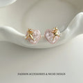 Women's High Sense Asterism Heart Pearl Simple Personality Fashion Earrings MegaBDM