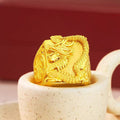 Men's Imitation Auspicious Dragon Open Man's Advanced Gold Ring MegaBDM