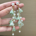 Super Fairy Mori Style Atmosphere Simple Earrings - New Chinese Style Green Lily Stud Earrings MegaBDM