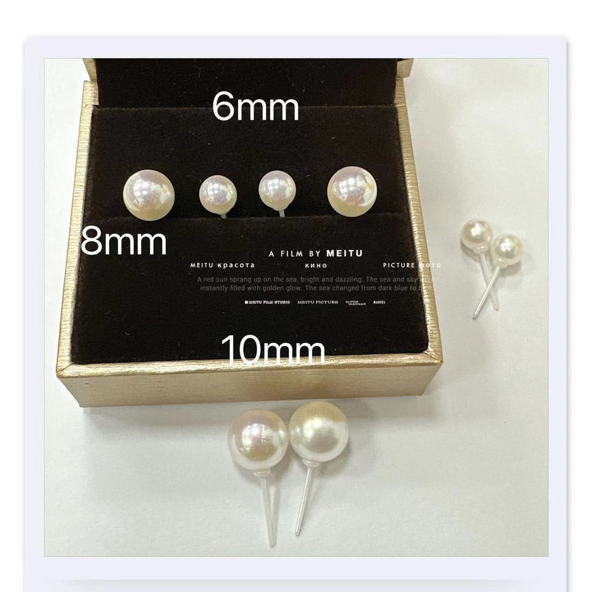 Shell Pearl Biological Porcelain Auricular Needle High Quality Perfect Circle Stud Earrings MegaBDM