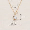 Animal Series Dripping Oil Cute Cat Gold Plated Pendants - Orange White Cat Necklace MegaBDM