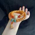 Bodhi Candy Color Single Circle Pliable Temperament High Throw Three Bracelets - Weathering Camellia Double Ring 8 * 10mm MegaBDM
