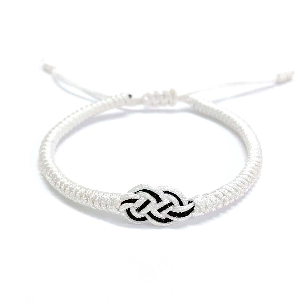 Life Dorje Knot Red Rope Hand-woven Truelove Double Money Girlfriends Bracelet - White MegaBDM