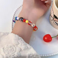 Summer Dopamine Green Apple Paradise Design Beaded Cute Good-looking Sweet Bracelet MegaBDM