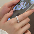Light Luxury High-grade Korean Sweet Dignified Flowers Forefinger Rings - Large Flower Ring MegaBDM