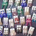 Women's Fashion Long For Colorful Crystals Crystal Court Vintage Earrings MegaBDM