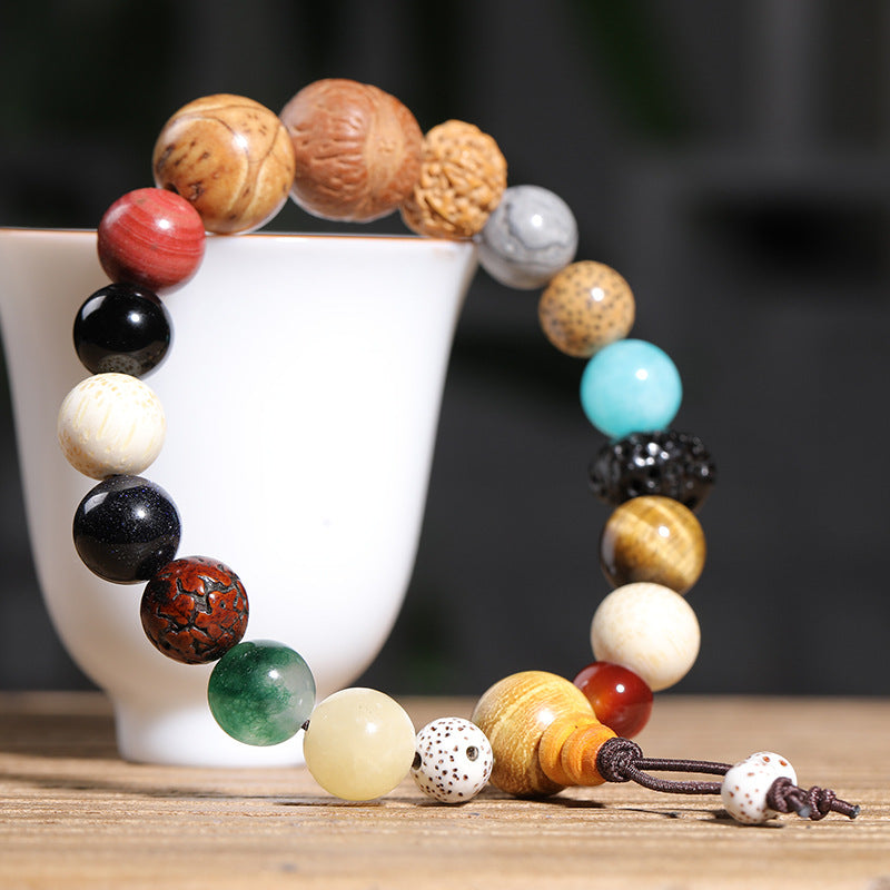 Bodhi Seed Beads Eighteen Prayer Buddha Bracelet MegaBDM