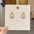 Simple Niche Design Night Market Stall Rings - 1# Pearl Rose Stud Earrings MegaBDM