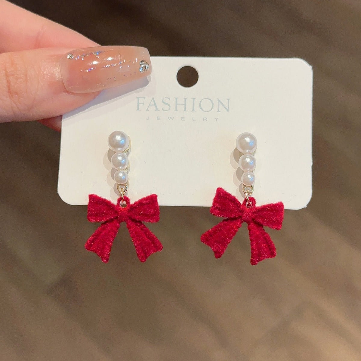 Women's Retro Style Red Fashionable Elegant High-grade Light Earrings - No. 32 SSS0431-2 MegaBDM