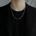 Women's Light Luxury Sier For Design High-grade Fur Fashion Necklaces - 11# Square Snake Bones Chain-50cm MegaBDM