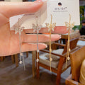 Inlaid Zircon Butterfly Long Fringed Thread Female Personalized Ear Line MegaBDM