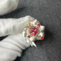 Imitation Blue Treasure Egg Noodles Bow Female Niche Ring - Ring 0093 MegaBDM