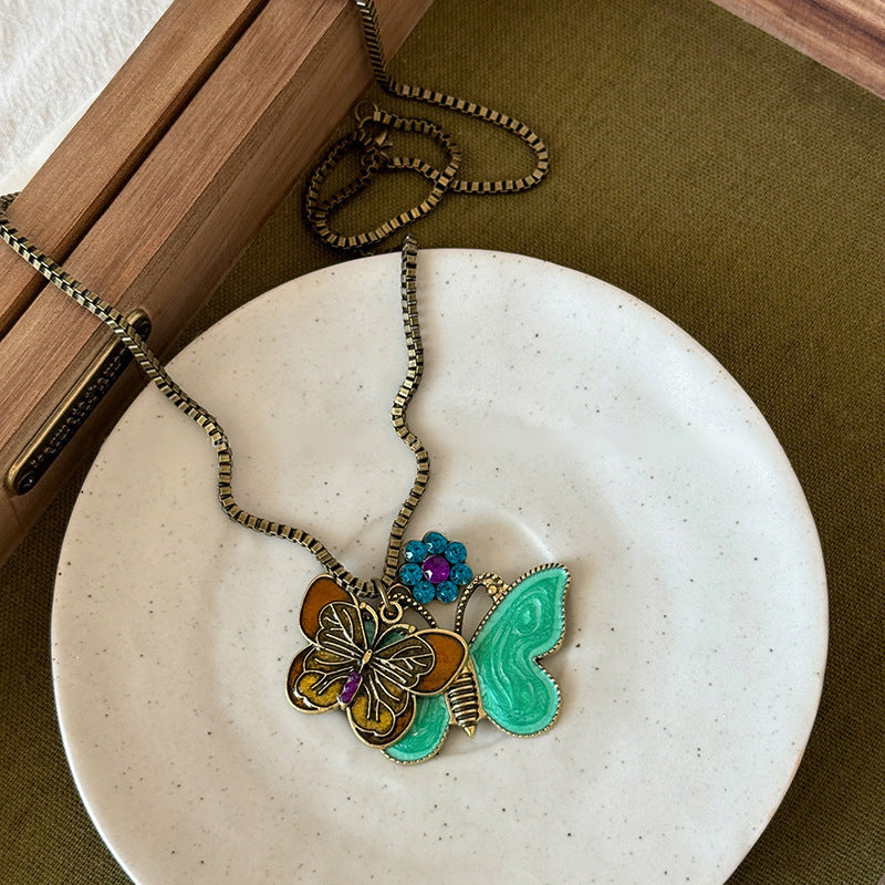 Clavicle Chain Temperament Trend Retro Easy Necklaces - 76# Necklace-Bronze-Blue-Green MegaBDM