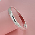 Sier Plated Flat Floss Glossy Popular Bracelets MegaBDM