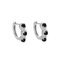 Women's Sterling Sier Zircon Fashion Ear Punk Earrings - Erh275 White Gold Plated / 925 Silver MegaBDM