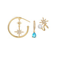 Women's Korean Style Fashion Hot Match Copper Zirconium Finely Earrings - Tz00017 Gold MegaBDM