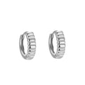 Women's Sterling Sier Zircon Fashion Ear Punk Earrings - Erh266 White Gold Plated / 925 Silver MegaBDM