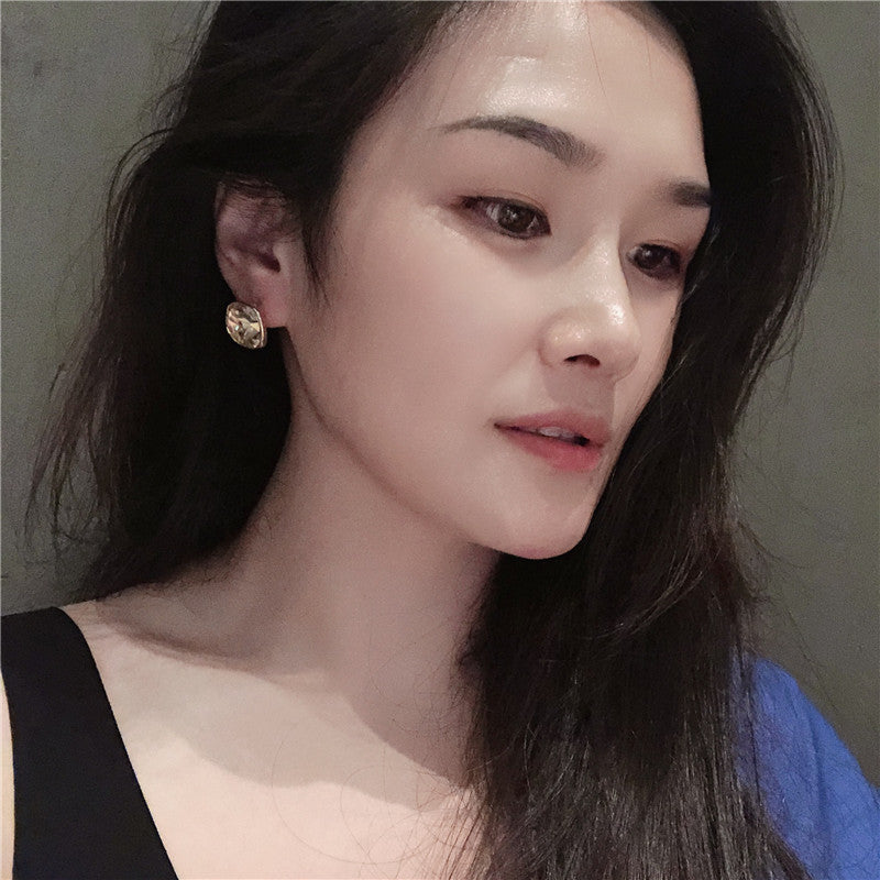Needle High-grade French Bag Penh Geometric Earrings MegaBDM
