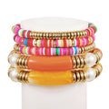 Bohemian Color Polymer Clay Acrylic Ethnic Bracelet - ZXS0251-1 MegaBDM