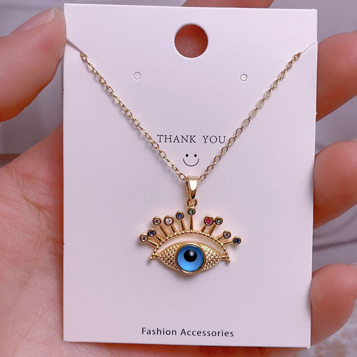 Eye Female Fashion Personality Titanium Steel Clavicle Necklaces - YJ0042 MegaBDM