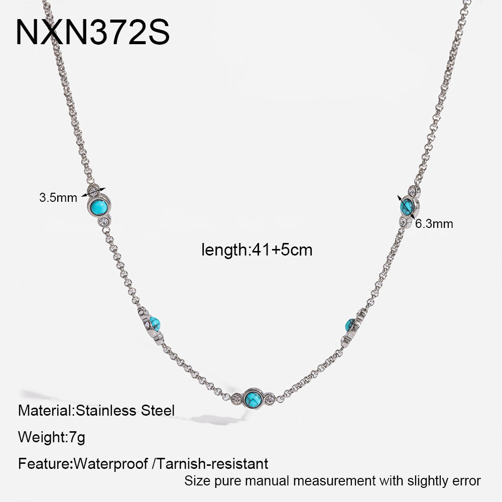 Women's Chain Stainless Steel Waterproof Light Luxury Minority Necklace - NXN372S MegaBDM