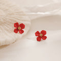 Women's Retro Style Red Fashionable Elegant High-grade Light Earrings - No. 7 C9041 MegaBDM
