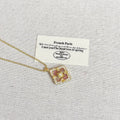 Women's Italian Brushed Cloth Clover Large Fritillary Clavicle Chain High-grade Necklace - XL232 Net Drill Large Water Pattern Plum Powder [Gold] MegaBDM